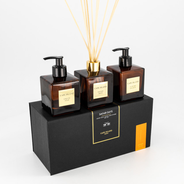 Cape Island Safari Days Luxury Liquid Soap, Lotion and Diffuser Gift Set