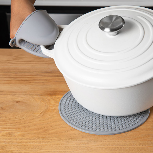 Fridge Buddy Grip Buddy, Set of 2 - Grey in use