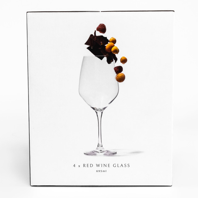 Jan Red Wine Glasses in Gift Box, Set of 4 packaging shot
