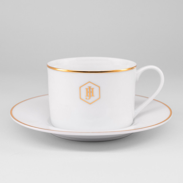 Jan Gold Band Tea Cup & Saucer, Set of 4 product shot