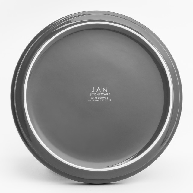 JAN Flat Stackable Side Plate, Set of 4 - Dark Grey detail shot