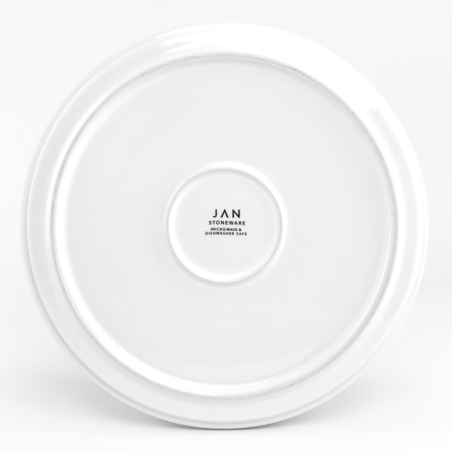 JAN Flat Stackable Side Plate, Set of 4 - 21cm - White detail shot