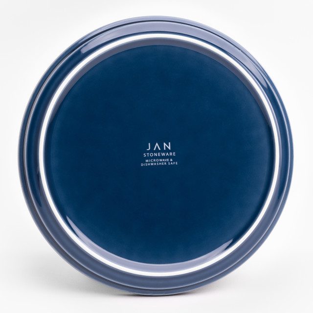 JAN Flat Stackable Side Plate, Set of 4 - Cobalt Blue detail shot
