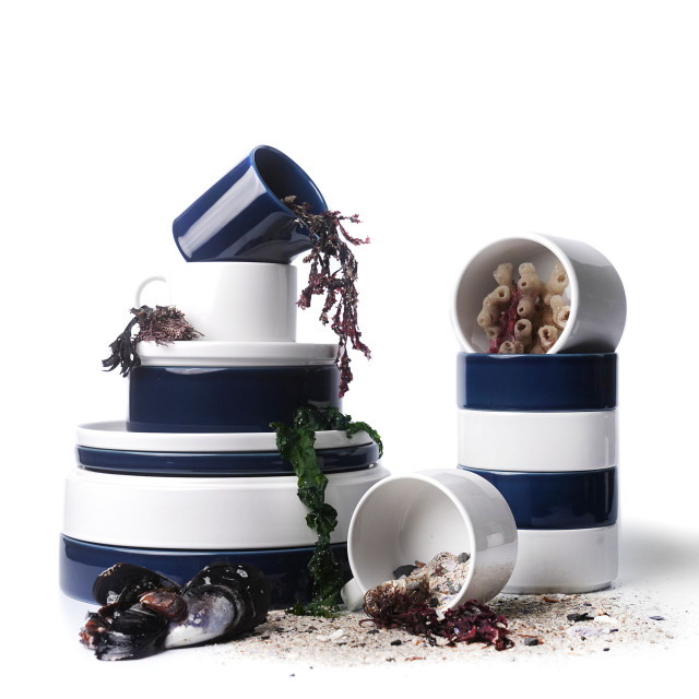 JAN Flat Stackable Pasta Bowl, Set of 4 - 23cm - White product shot