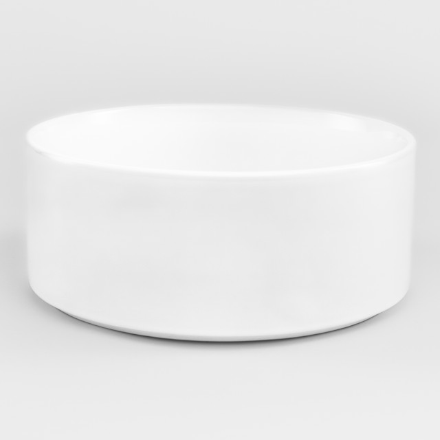 JAN Flat Stackable Salad Bowl, 23cm - 23cm - White product shot 