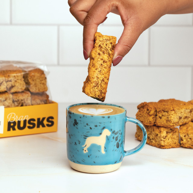 Terbodore Bakery Bran Rusks, 420g in use