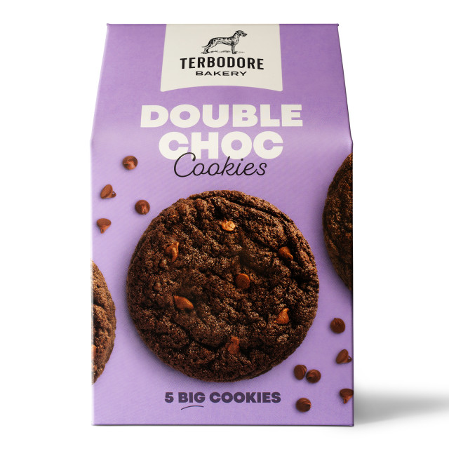 Terbodore Bakery Double Chocolate Cookies, 220g side view
