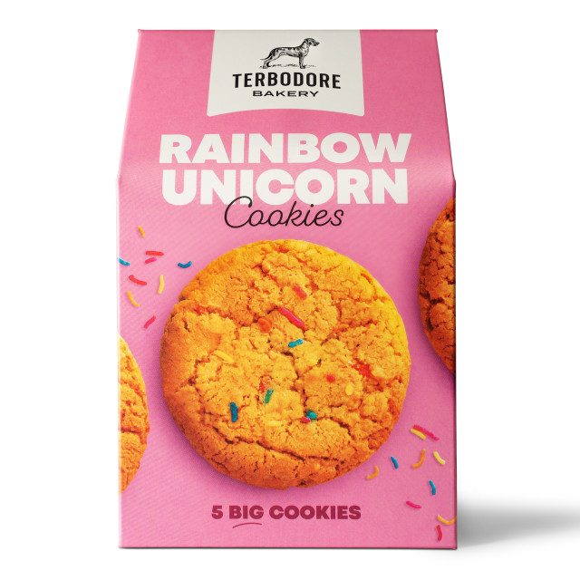 Terbodore Bakery Rainbow Unicorn Cookies, 220g front view