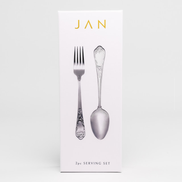 JAN Pluto Salad Servers, Set of 2 packaging shot