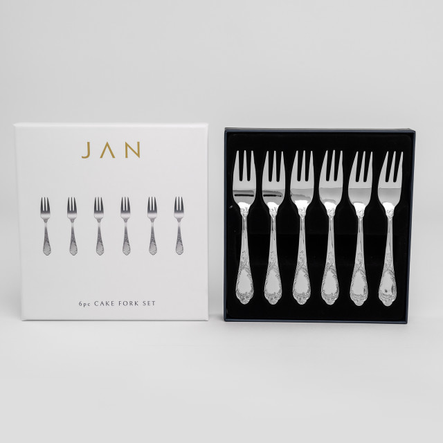JAN Pluto Cake Forks, Set of 6 packaging shot