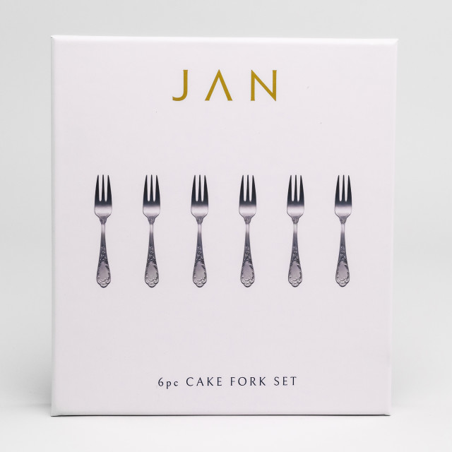 JAN Pluto Cake Forks, Set of 6 packaging shot