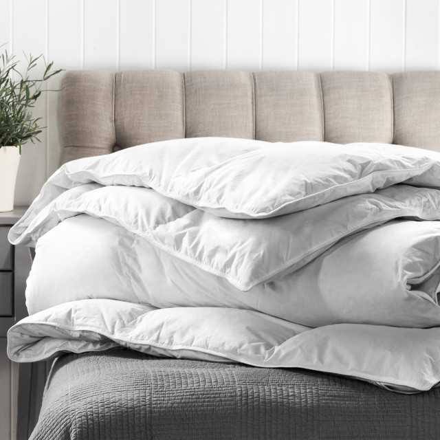 Royal Comfort Premium Hungarian Goose Down All Season Duvet Inner - Three Quarter in use