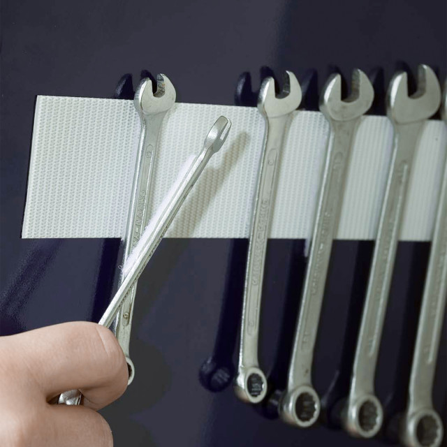Velcro Brand Heavy Duty Stick On Tape - White in use