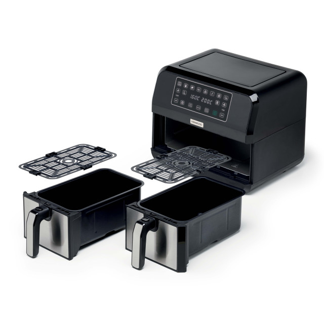 Kenwood HFM75 Dual 8L Air Fryer 3.4kg - Black/Stainless Steel accessory detail shot