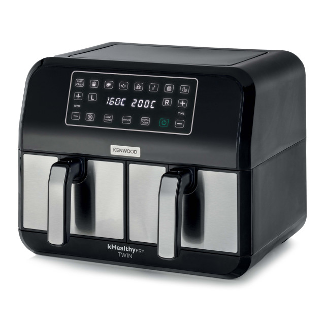 Kenwood HFM75 Dual 8L Air Fryer 3.4kg - Black/Stainless Steel product shot