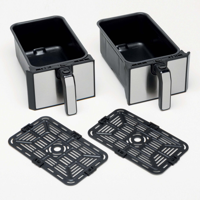 Kenwood HFM75 Dual 8L Air Fryer 3.4kg - Black/Stainless Steel accessory detail shot