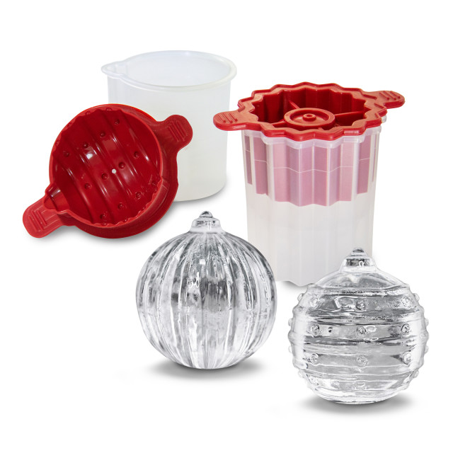 Tovolo Dots and Stripes Ornament Ice Molds product shot