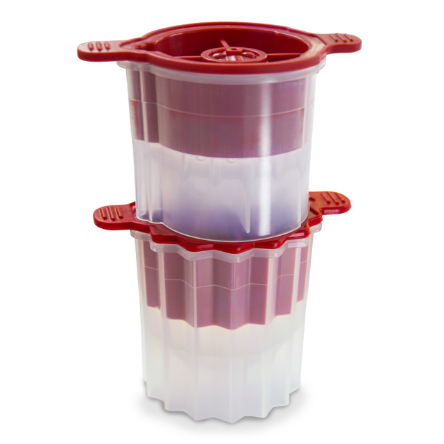 Tovolo Dots and Stripes Ornament Ice Molds front view