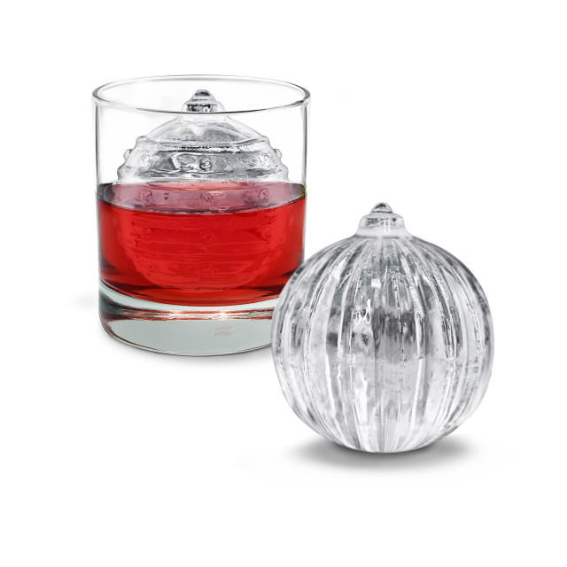 Tovolo Dots and Stripes Ornament Ice Molds in use