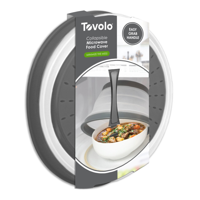 Tovolo Collapsible Microwave Food Cover & Colander - Small packaging shot