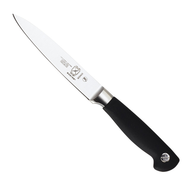 Mercer Culinary Genesis Bamboo Magnetic Board and Knife Set, 5 Piece detail shot