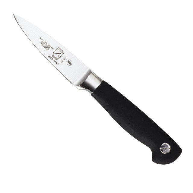Mercer Culinary Genesis Bamboo Magnetic Board and Knife Set, 5 Piece detail shot