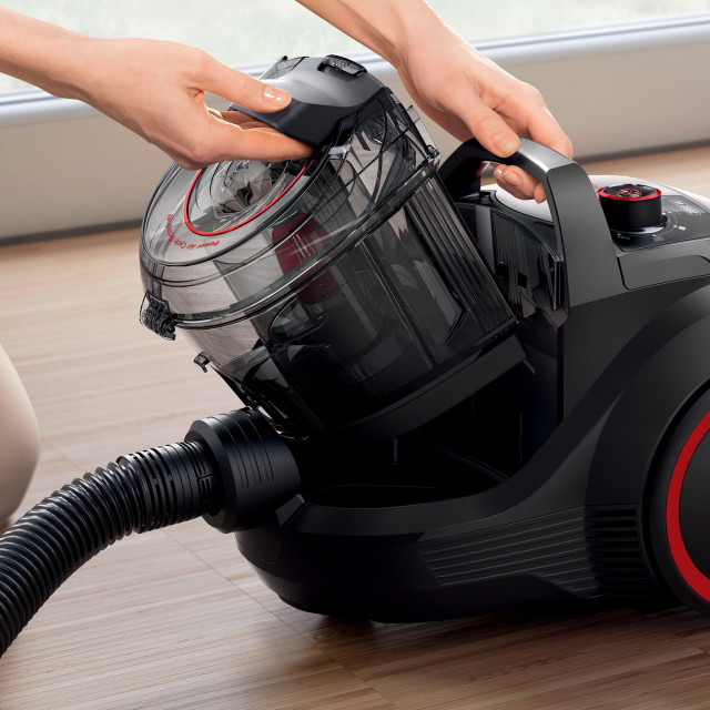 Bosch 2000W Bagless Vacuum close up 