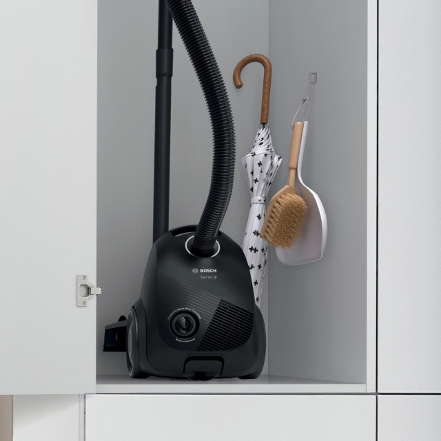 Bosch 600W Bagged Vacuum in storage