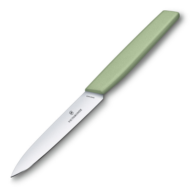 Victorinox Swiss Modern Paring Knife, 10cm - Green side view