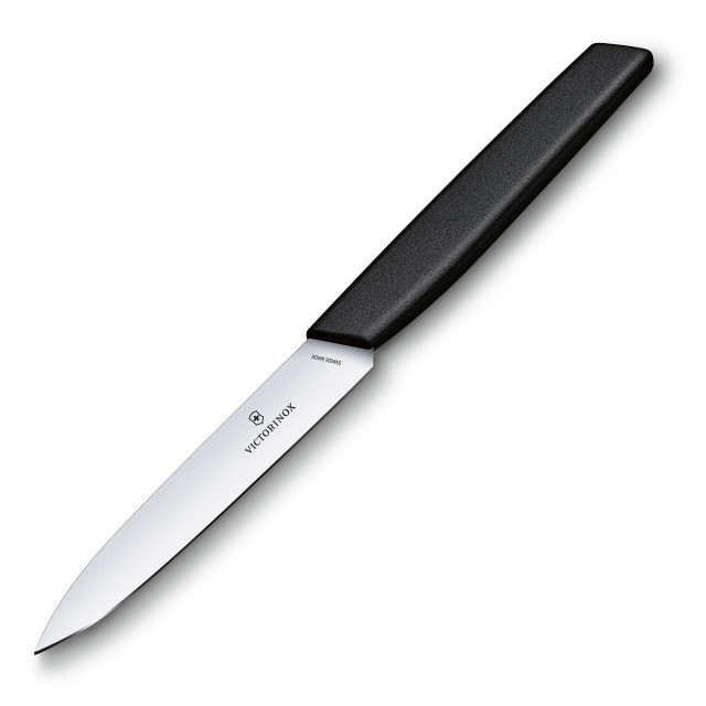 Victorinox Swiss Modern Paring Knife, 10cm - Black side view