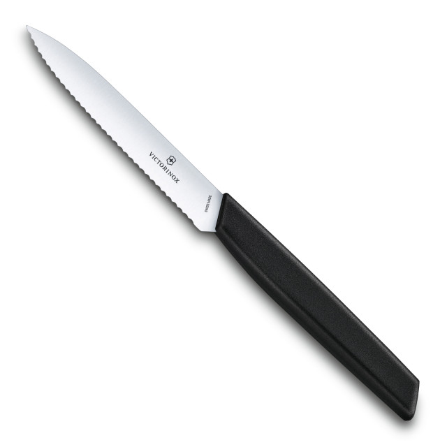 Victorinox Swiss Modern Serrated Paring Knife, 10cm - Black product shot