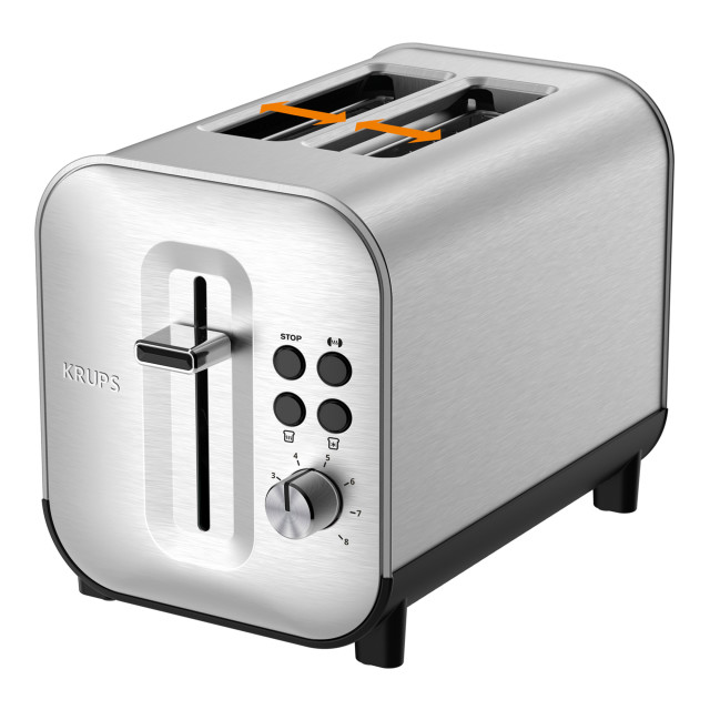 Krups Excellence Stainless Steel 2 Slice Toaster side view