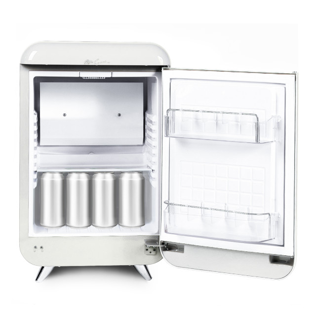 Retroline Mini Bar Fridge, 30 L - Cream in use
