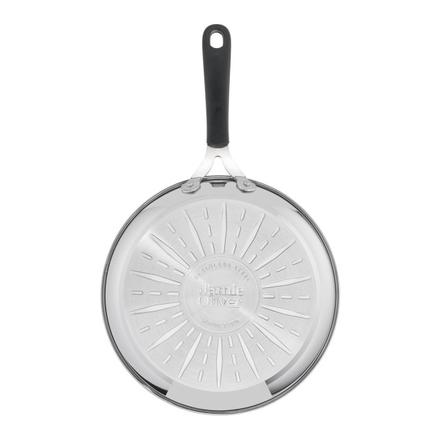 Jamie Oliver by Tefal Kitchen Essential Stainless Steel Frying Pan - 28cm bottom view