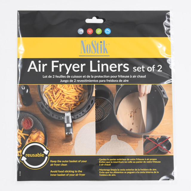 NoStik Reusable Air Fryer Liners, Set of 2 product shot