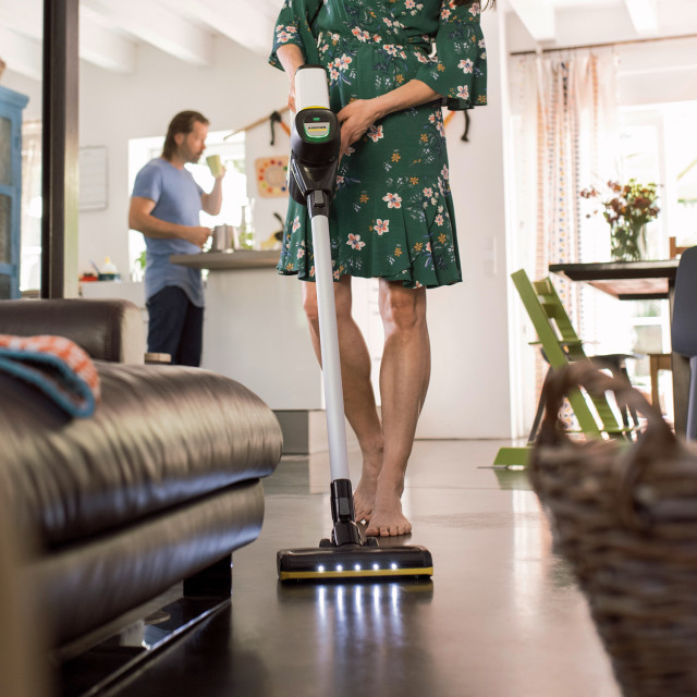 Karcher VC6 Cordless ourFamily Vacuum Cleaner on wooden floor