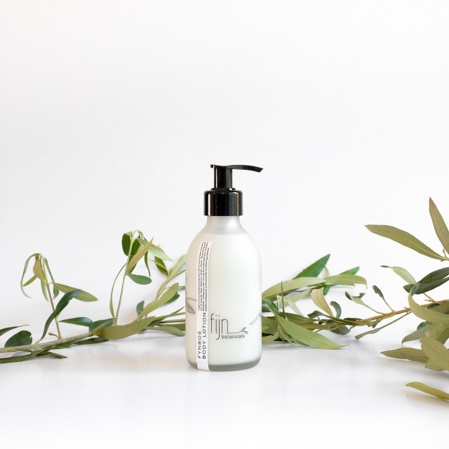 Fijn Botanicals Fynbos Body Lotion, 200ml - Frosted Glass Product In Use