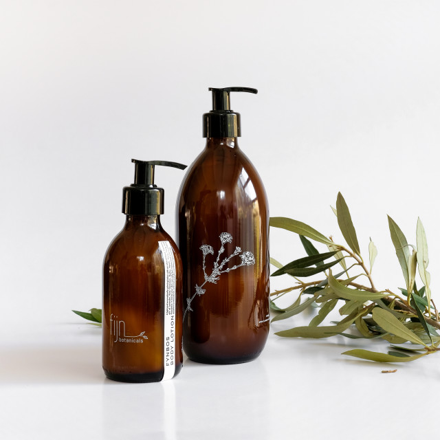 Fijn Botanicals Fynbos Body Lotion, 200ml - Amber Glass Product In Use