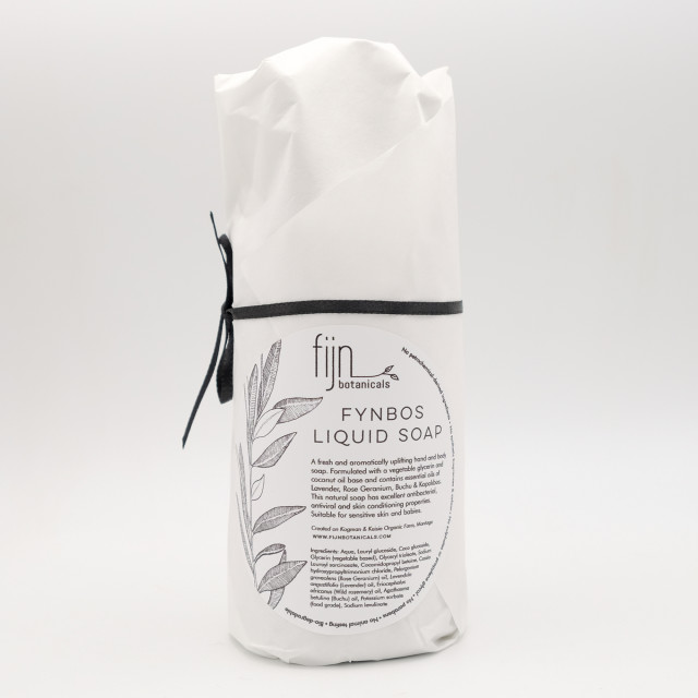 Fijn Botanicals Fynbos Liquid Soap, 200ml - Amber Glass Product Packaging