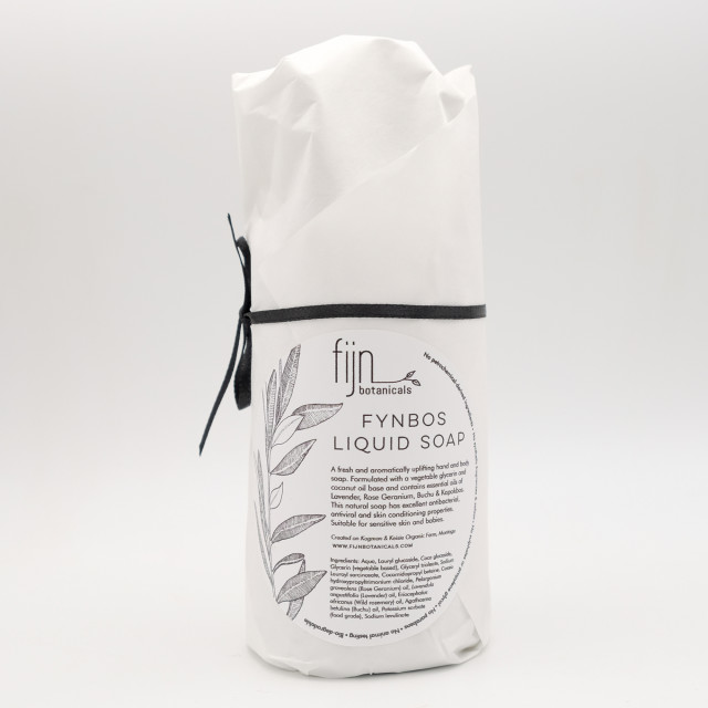 Fijn Botanicals Fynbos Liquid Soap, 200ml - Frosted Glass Product Packaging