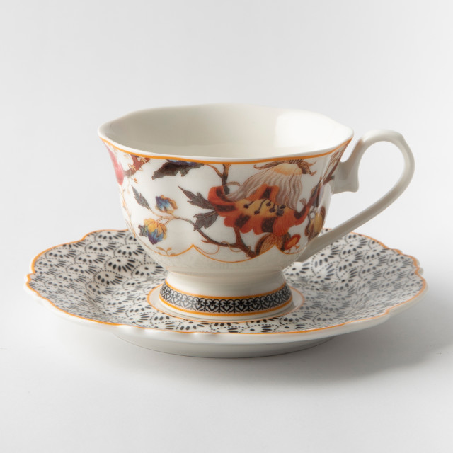 Jenna Clifford Midnight Bloom Tea Cup & Saucer in Gift Box, Set of 4 Product Image