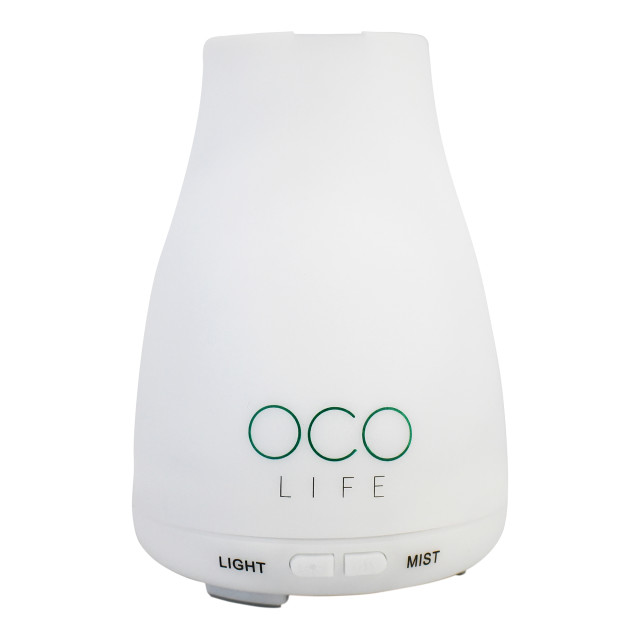 OCO Life Small White Diffuser with 2 10ml oils Breathe & ReAwaken, 120ml Product Detail Image
