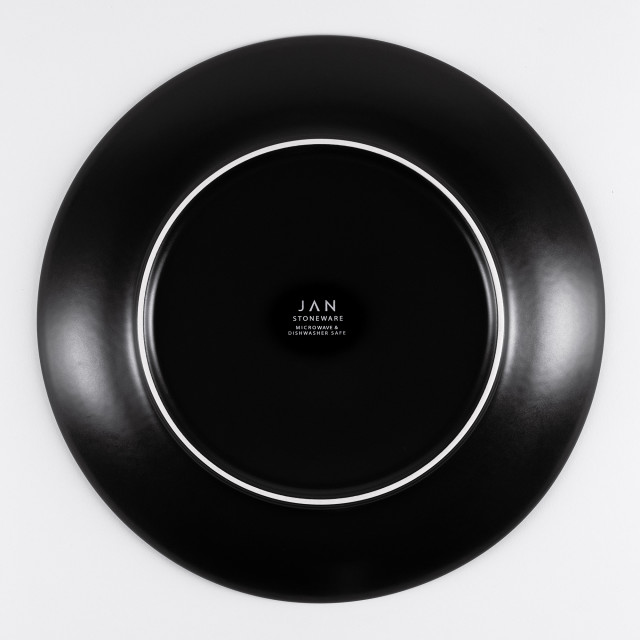 BlancNoir Dinner Plates, Set of 4 Product Back View Image