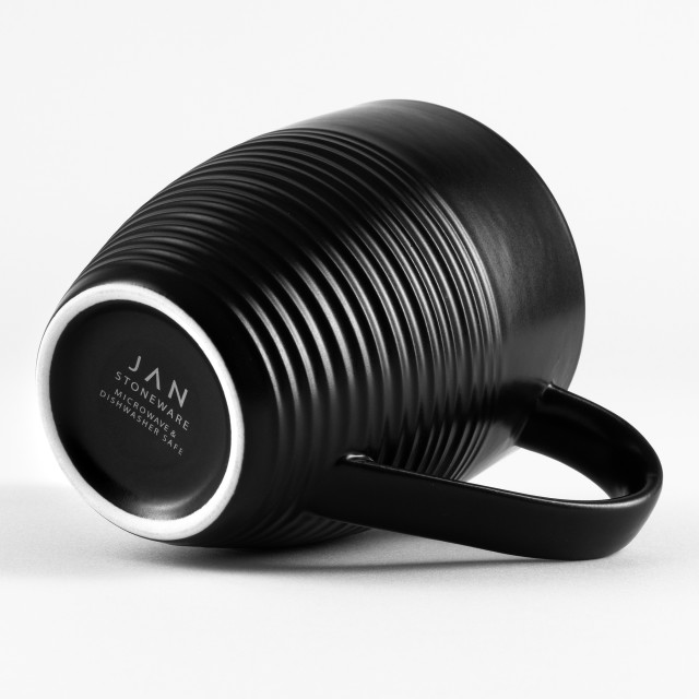 BlancNoir Mugs, Set of 4 Product Side View