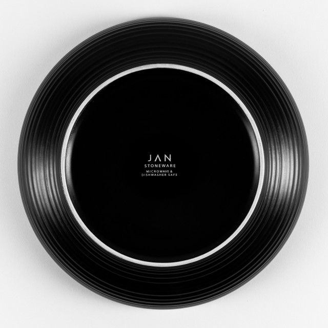 BlancNoir Pasta Bowls, Set of 4 Product Back View Image