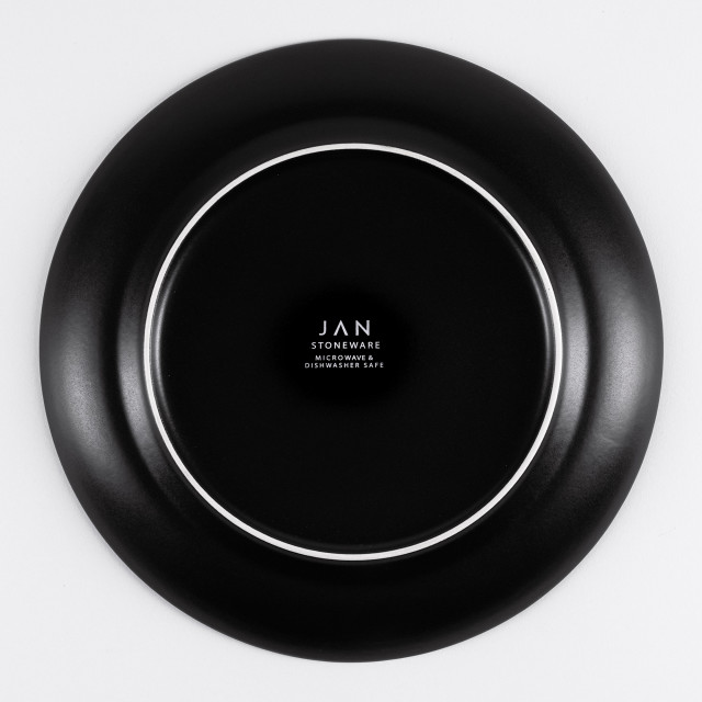 BlancNoir Side Plates, Set of 4 Back View Image