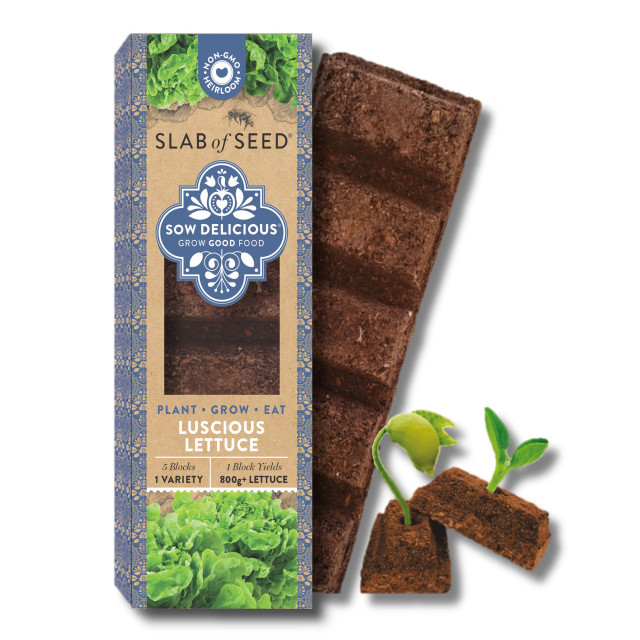 Sow Delicious Slab of Seed Pure Lettuce