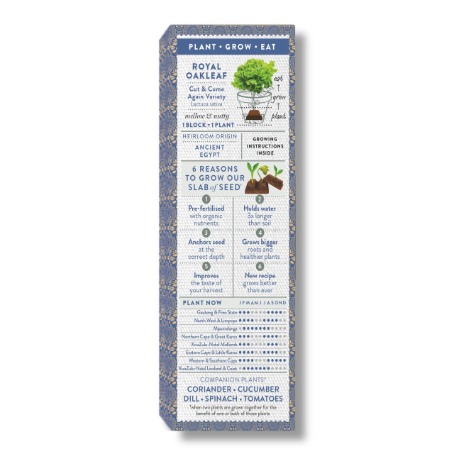 Sow Delicious Slab of Seed Pure Lettuce angle
