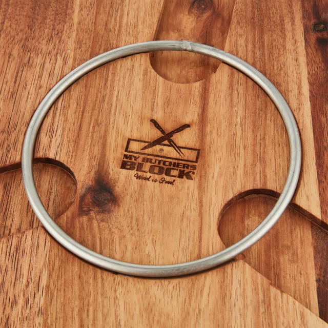 My Butchers Block Potjie Pot Stand & Cutting Board close up