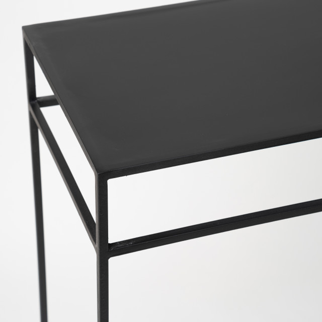 Native Decor Matte Black Console Table Product Detail Image